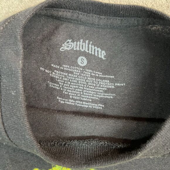 SUBLIME Shirt Men’s Small Black LBC Skater Punk Long Beach California Cotton - Picture 5 of 6